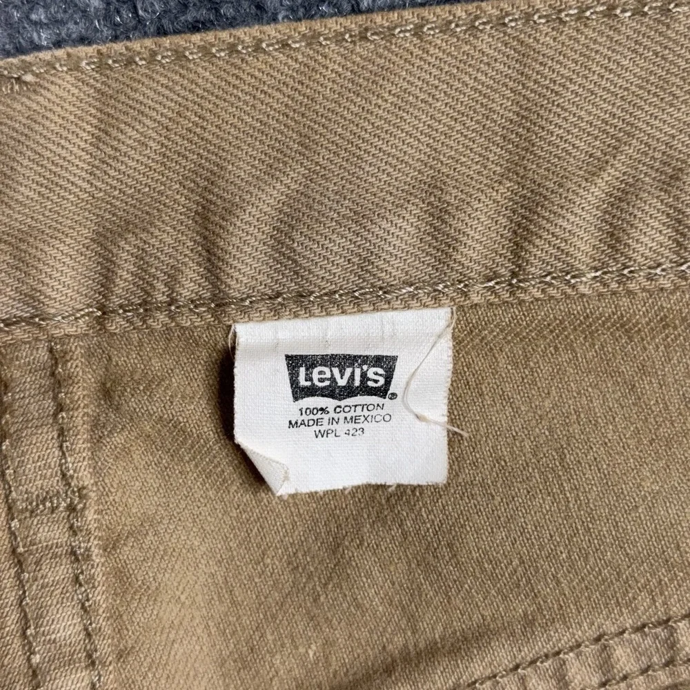 Vintage Levis 501 Jeans Mens 34x30 Brown Button Fly Straight Leg Denim Y2K